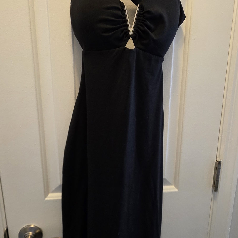 Bombshell Sportswear Black V-Neck Maxi Dress